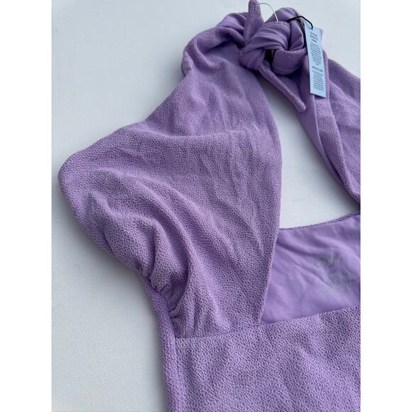 JMP The Label Santorini Textured Lavender One-Piece Swimsuit - Medium NWT - Picture 5 of 7